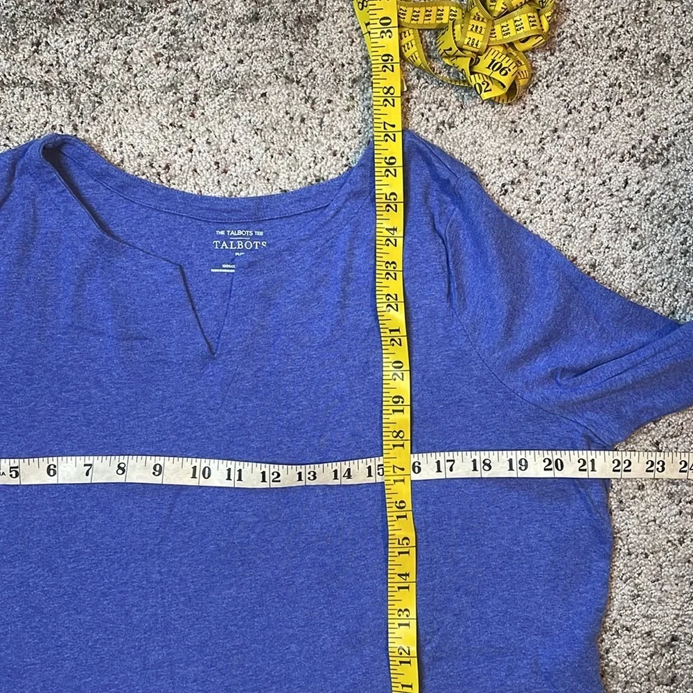 Talbots The Talbots‎ Tee Blue Short Sleeve Top Plus Size 1X - Picture 4 of 4